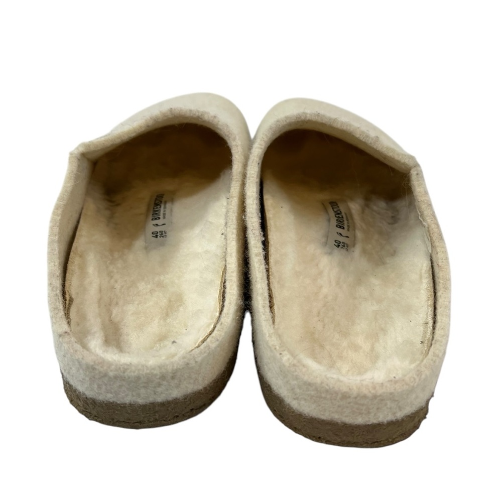 Birkenstock Women's Cream Felt Slip-On Clog Mules - Picture 4 of 5